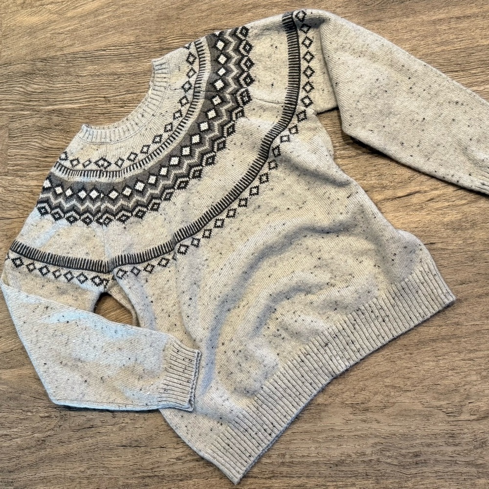 Weatherproof Light Gray Patterned Women's Sweater
